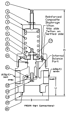 soft Seated Hastelloy Regulator- Inline