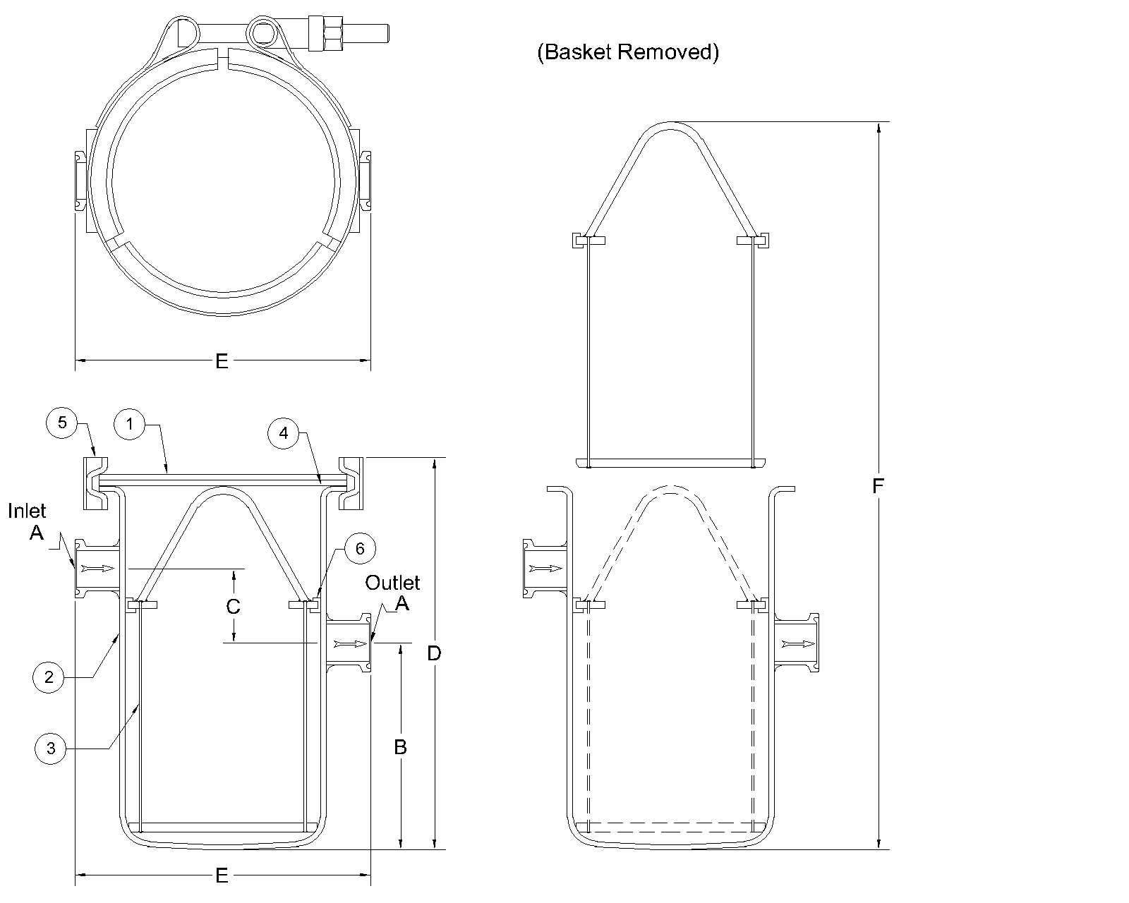 Stainless Steel Simplex Basket Strainer
